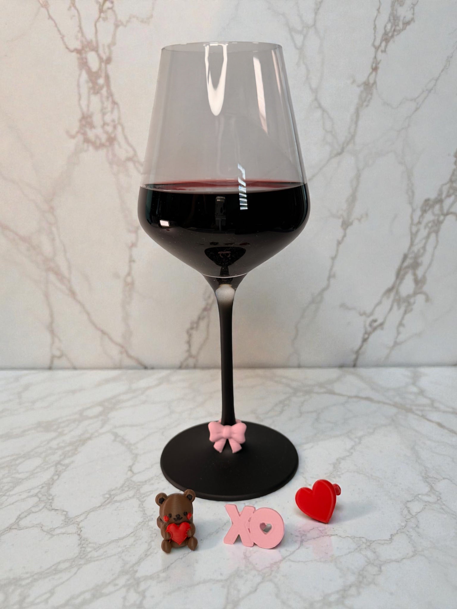 Valentine’s Day Wine Tags Set of 5 | Curated Creations | 3D Printed